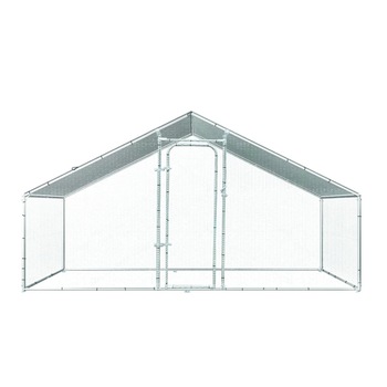 Cotet exterior din otel galvanizat pentru pasari 400x200x195cm Cotet exterior din otel galvanizat pentru pasari 400x200x195cm