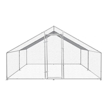 Cotet exterior din otel galvanizat pentru pasari 400x300x195cm Cotet exterior din otel galvanizat pentru pasari 400x300x195cm