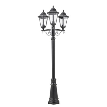 Stalp TM, Ornamental Exterior Iluminat, Casa Gradina Curte Alee Trotuar, Design Negru, Felinar, 3 x Dulie Soclu E27, Inaltime 225cm Stalp TM, Ornamental Exterior Iluminat, Casa Gradina Curte Alee Trotuar, Design Negru, Felinar, 3 x Dulie Soclu E27, Inaltime 225cm