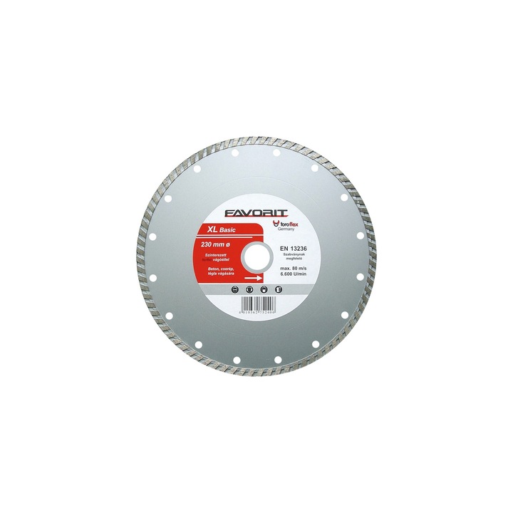 Toroflex FAVORIT TURBO gyémánttárcsa, 180x22,2 (010301-0028)