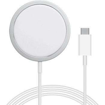 Incarcator magnetic wireless TD-LTE®, 15W, Magsafe pentru Apple iPhone 12/12 Pro/12 Pro Max/12 Mini, Alb Incarcator magnetic wireless TD-LTE®, 15W, Magsafe pentru Apple iPhone 12/12 Pro/12 Pro Max/12 Mini, Alb