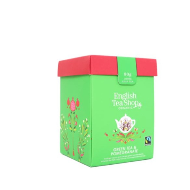 ETS 80g Zöld tea gránátalma szálas bio tea új