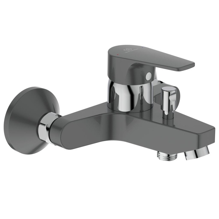Смесител Ideal Standard, Cerafine D, BC692, стенен за вана/душ, 38 mm FirmaFlow® керамичен затварящ механизъм с ограничител на топла вода, Perlator аератор
