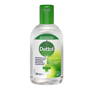 Gel dezinfectant pentru maini Dettol, efect antibacterian, 200 ml Gel dezinfectant pentru maini Dettol, efect antibacterian, 200 ml