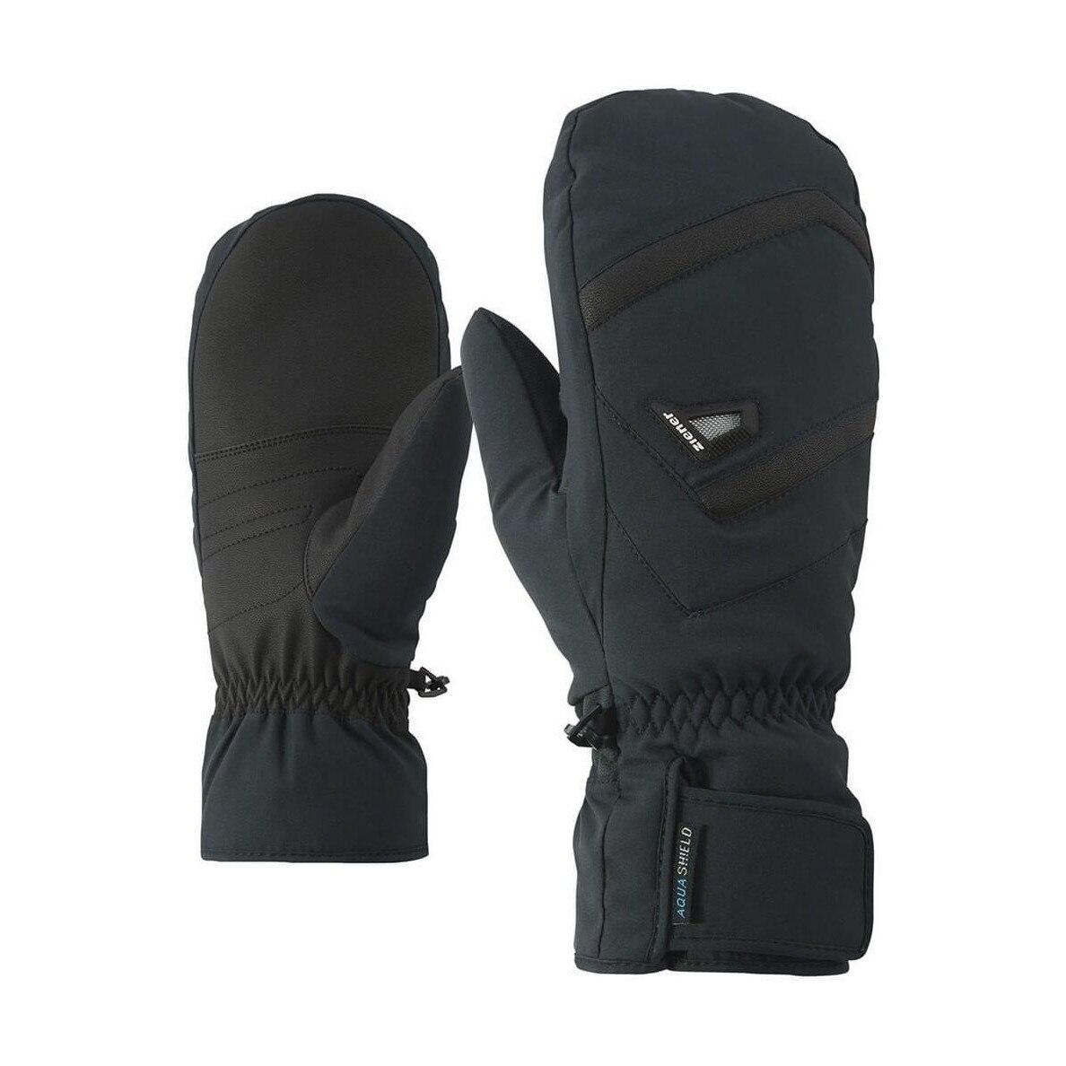 Manusi de schi, Ziener Garrik As Mitten Glove Ski Alp, Negru, 9.5