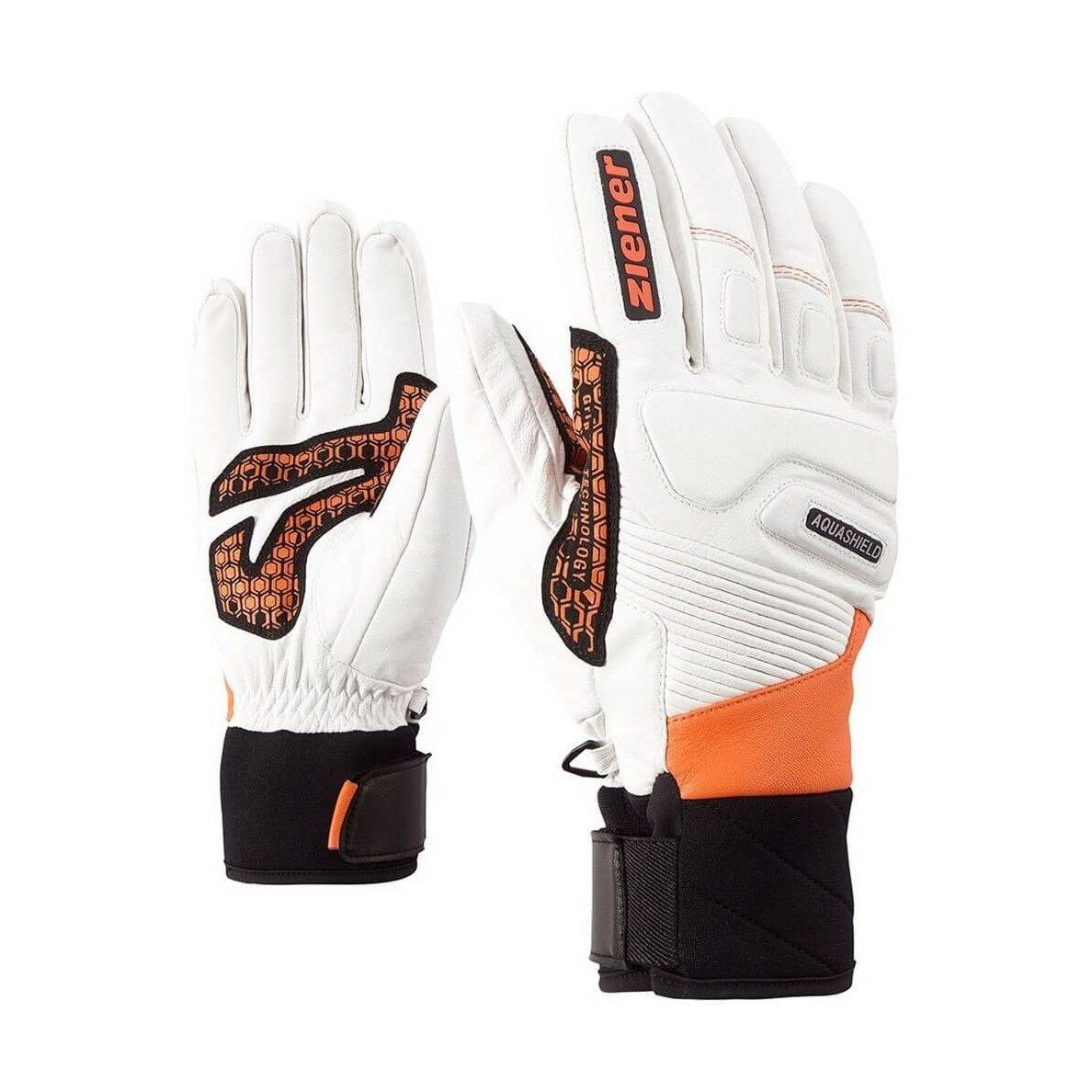 Manusi de schi, Ziener Gisor As Glove Ski Alpine, Alb, 9.5