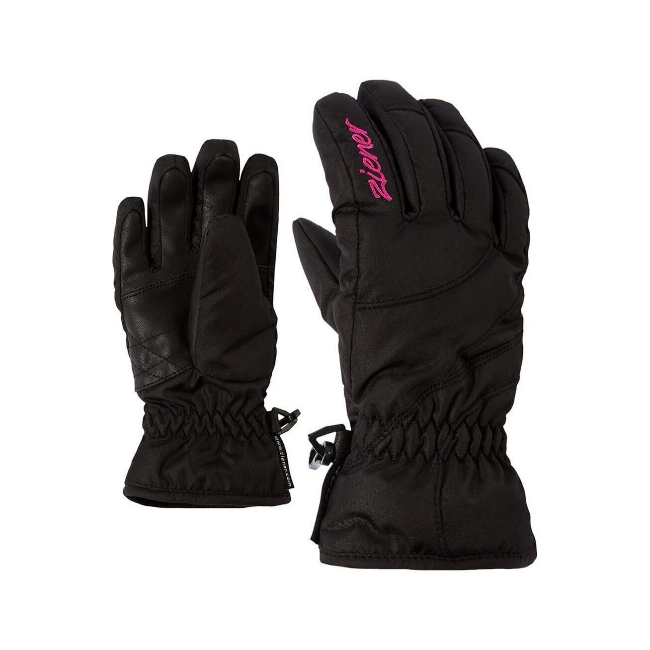 Manusi de schi, Ziener Latina Girls Glove Junior, Negru, 5