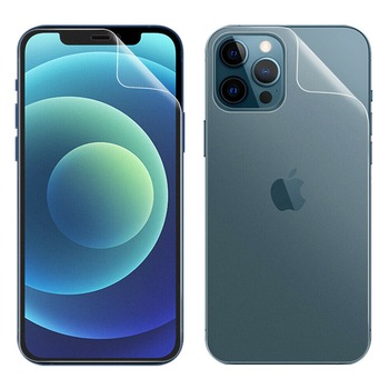 Folie de protectie plastic pentru iPhone 12 Mini fata / spate mata Folie de protectie plastic pentru iPhone 12 Mini fata / spate mata