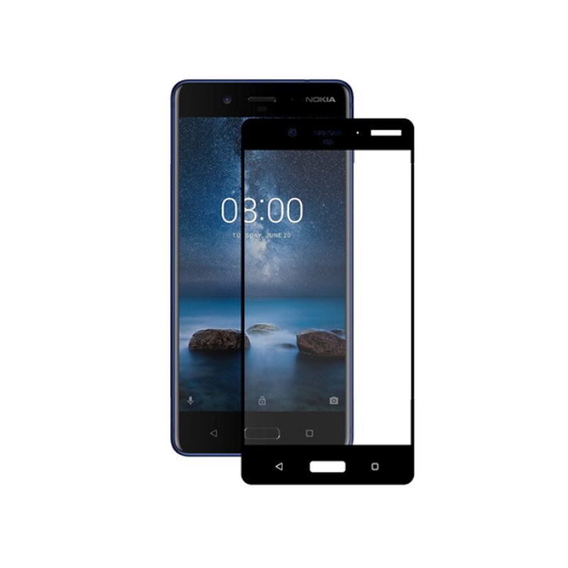 Folie de protectie tempered glass pentru Nokia 8 full face