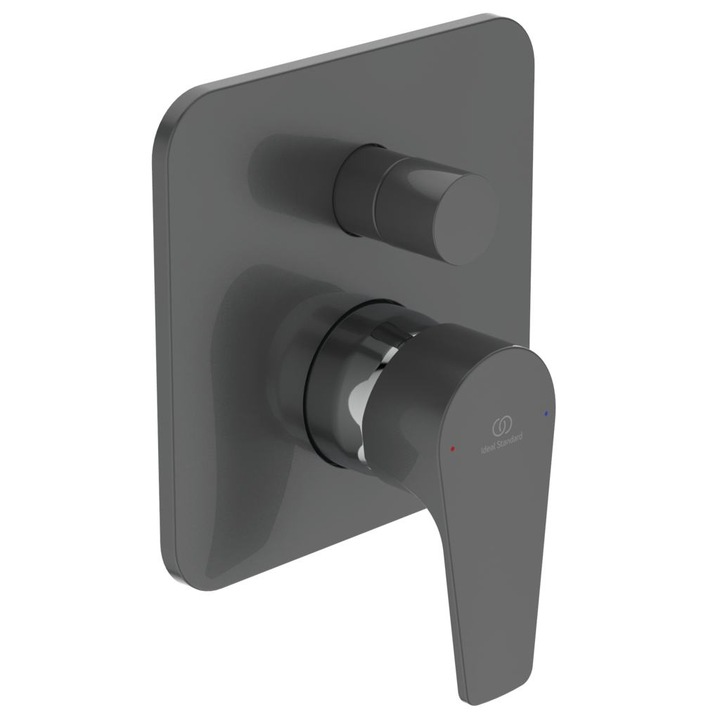 Смесител Ideal Standard, Cerafine D, A7189, вграден смесител за вана/душ, 47 mm керамичен затварящ механизъм с Click, автоматичен разпределител, комплект вътрешна + външна част