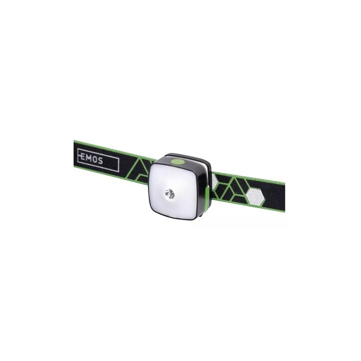 Emos P3535 CREE LED акумулаторен челник, 3W, 110lm, черно-зелен