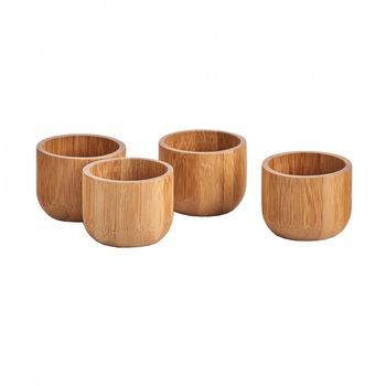 Set 4 suporturi pentru ou,maro,din lemn de bambus,Zeller Set 4 suporturi pentru ou,maro,din lemn de bambus,Zeller