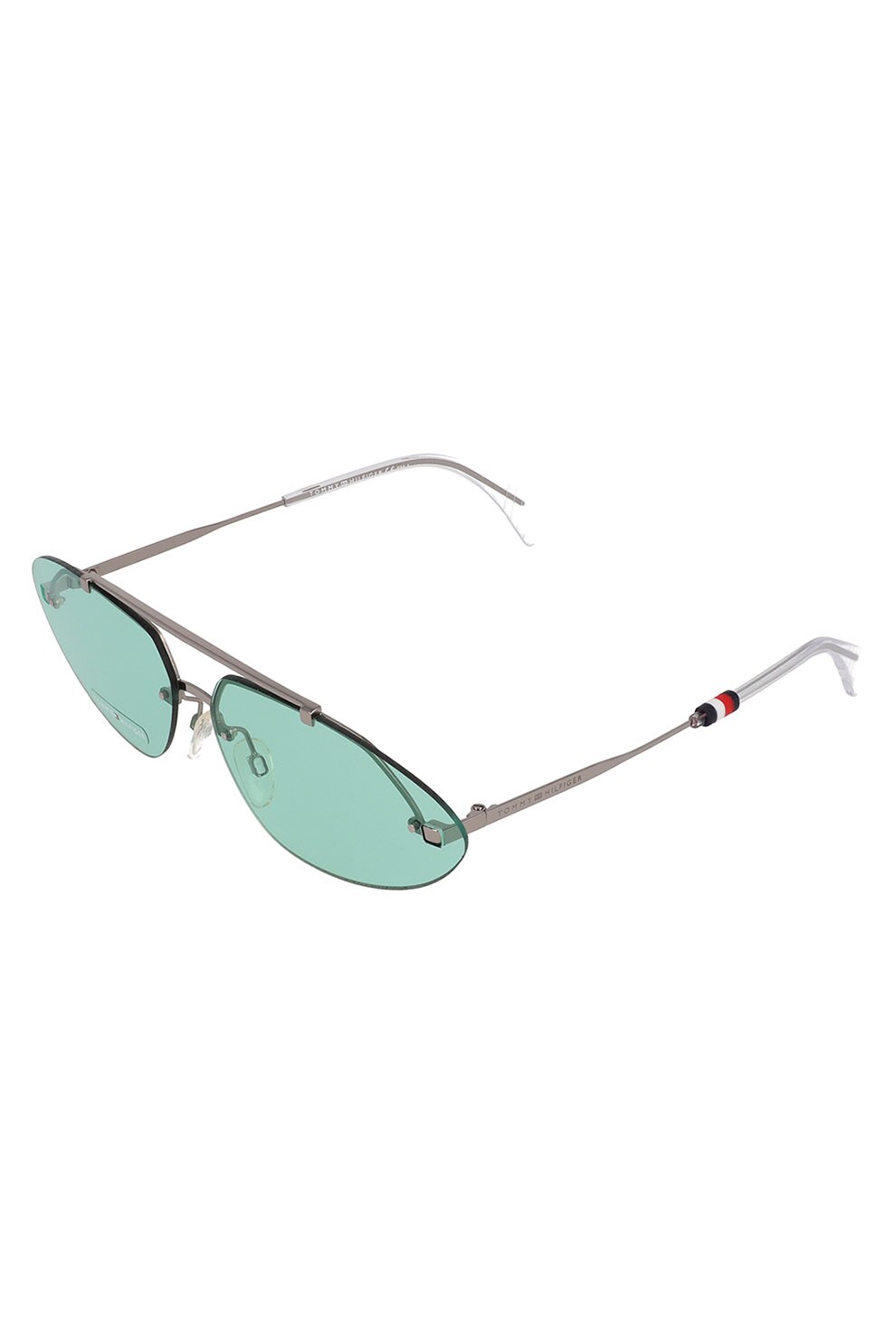 Tommy Hilfiger, Ochelari de soare ovali, Argintiu, 72-13-140 Standard