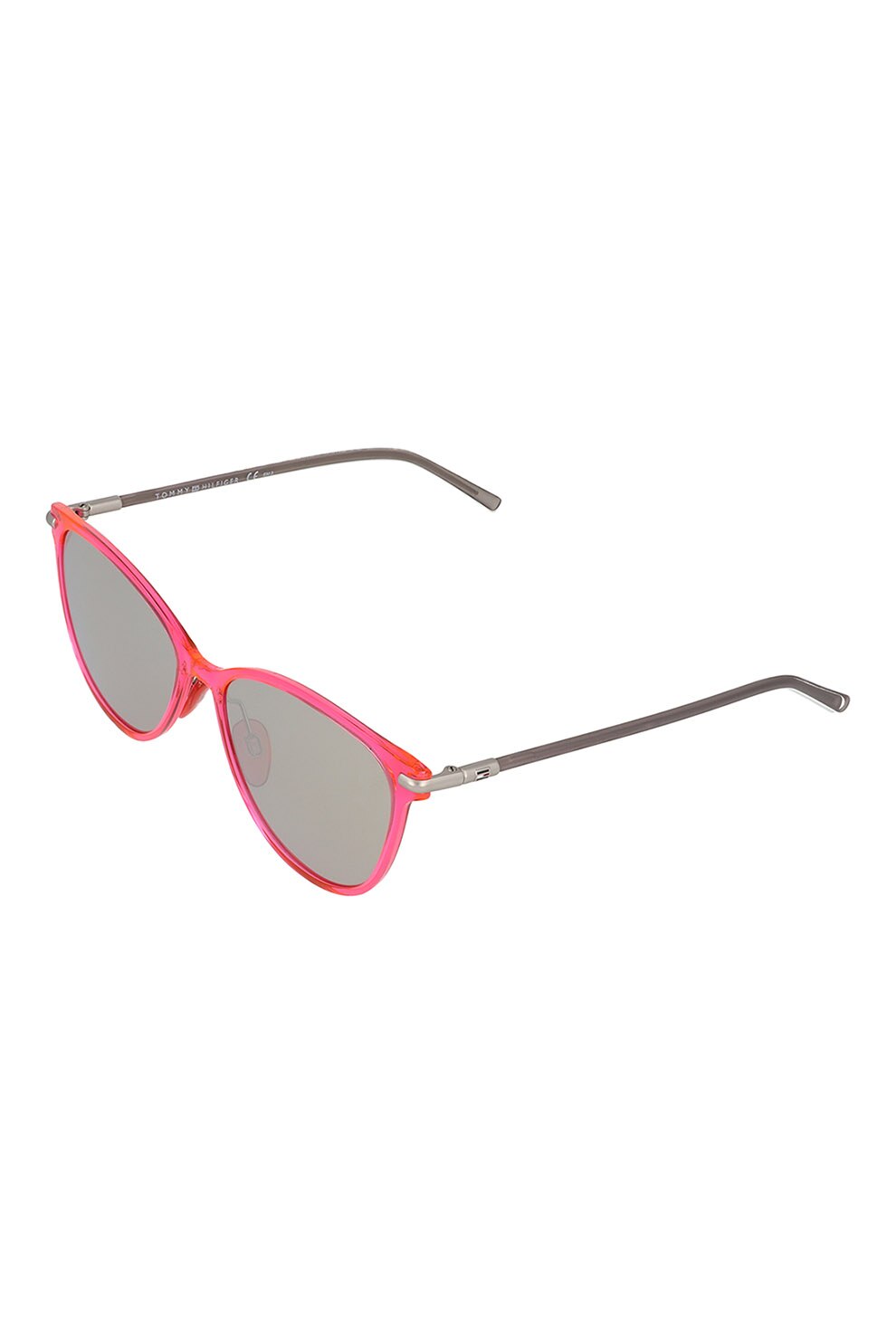 Tommy Hilfiger, Ochelari de soare cat-eye cu lentile oglinda, Roz, 56-17-140 Standard
