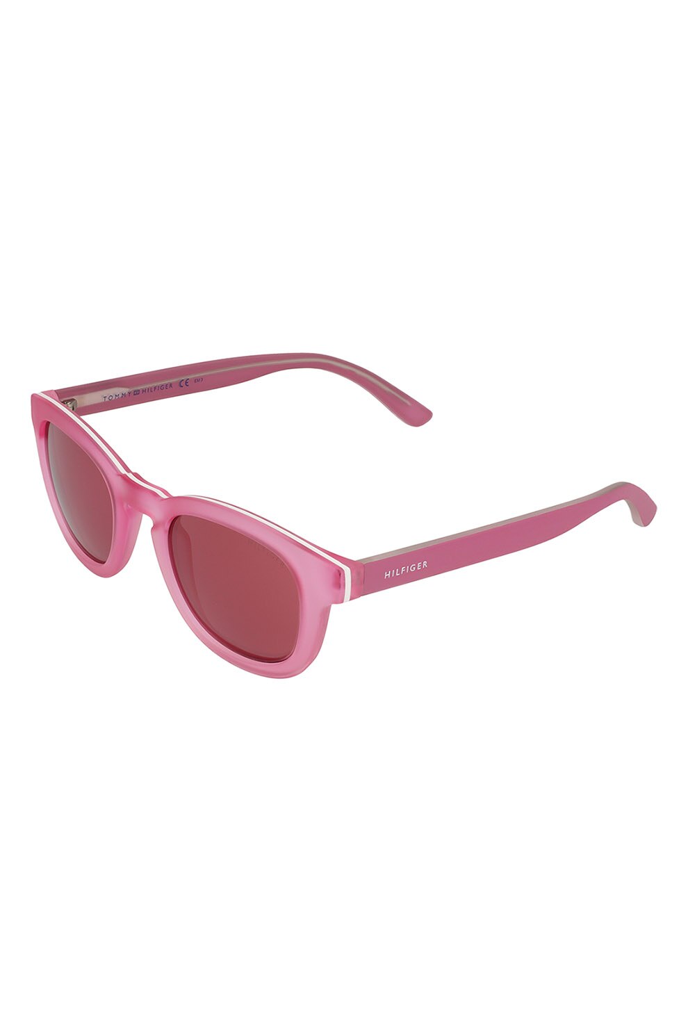 Tommy Hilfiger, Ochelari de soare unisex cu lentile uni, Roz, 48-23-145 Standard