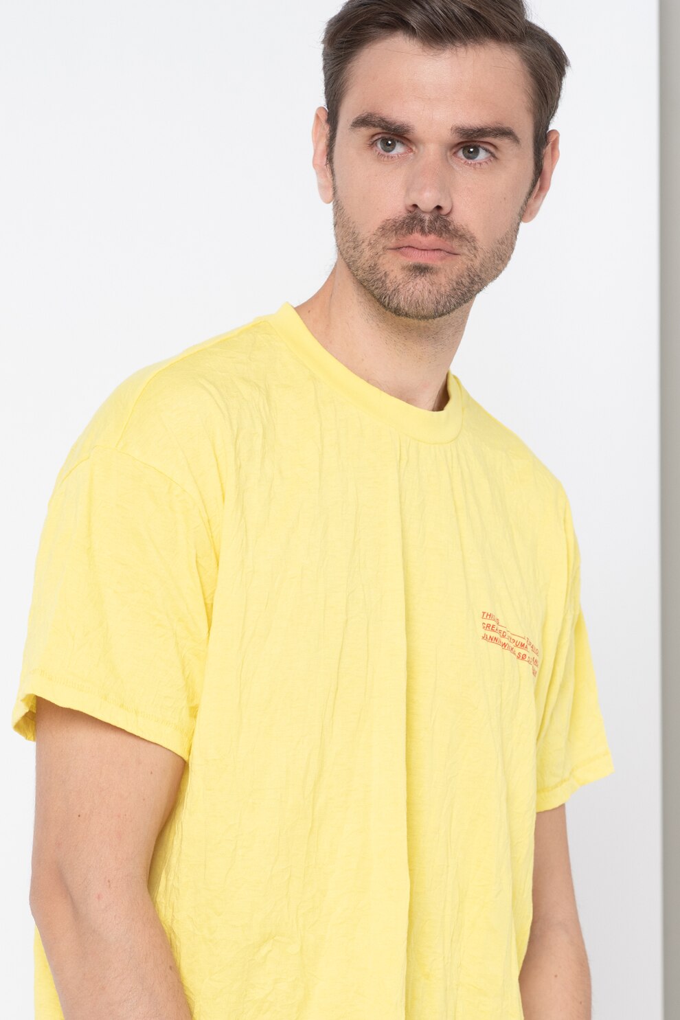 Puma, Tricou cu decolteu la baza gatului Alteration, Galben pai