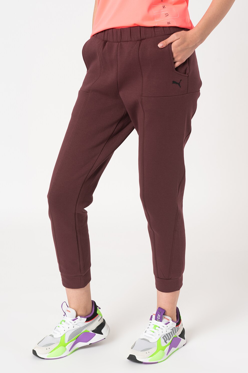 Puma Pantaloni sport crop Ferrari Rosu Bordeaux M