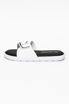 Puma, Papuci unisex cu logo Starcat, Alb, 4 Puma, Papuci unisex cu logo Starcat, Alb, 4
