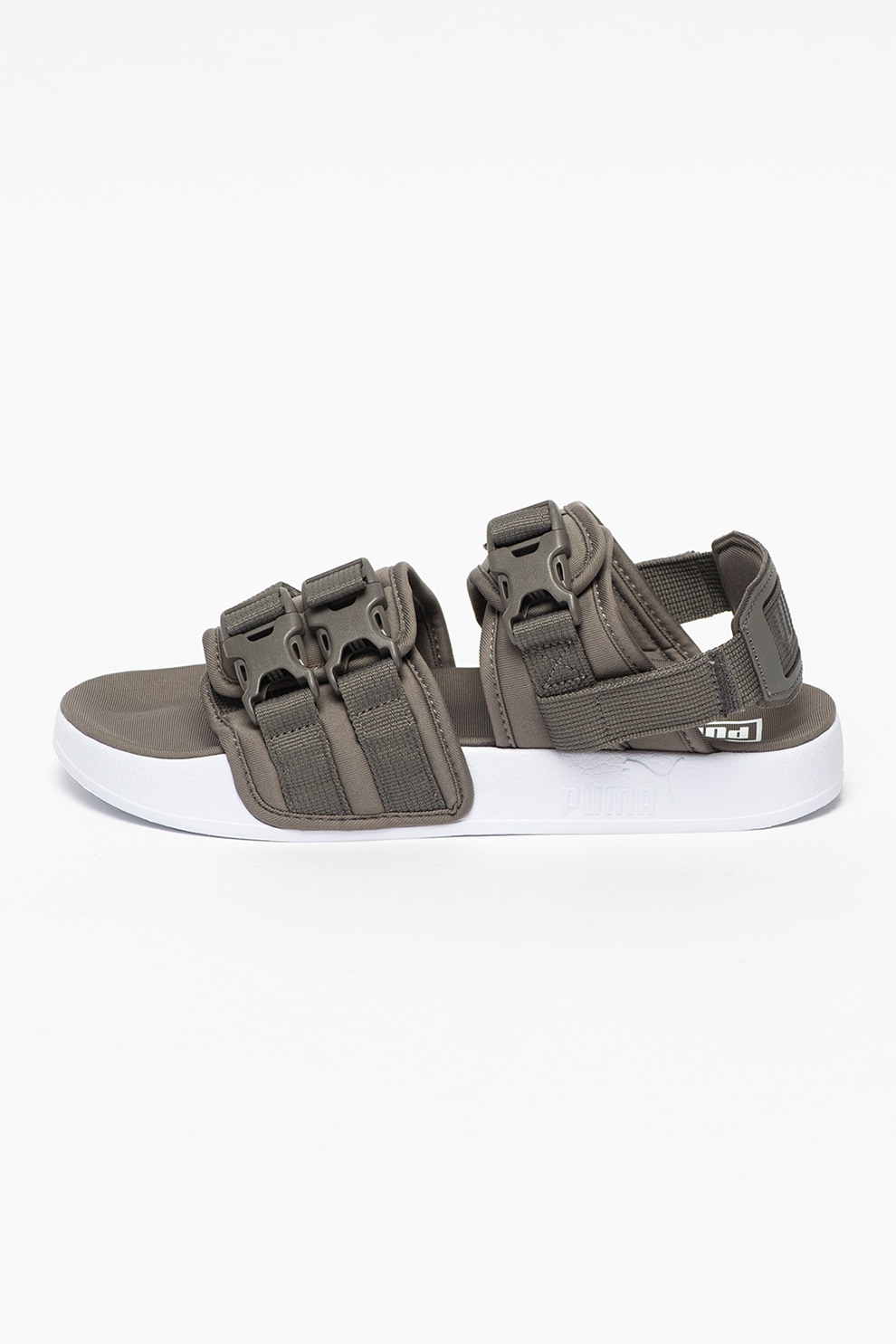 Puma, Sandale unisex cu brant ergonomic Leadcat YLM, Gri cenusa
