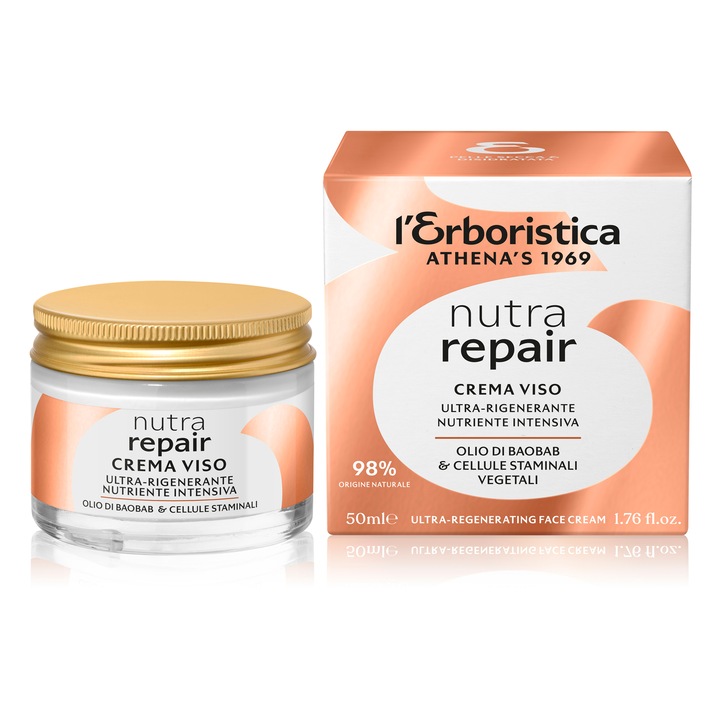 Crema regeneranta, hranitoare, l’Erboristica, cu ulei biologic de baobab, 50 ml