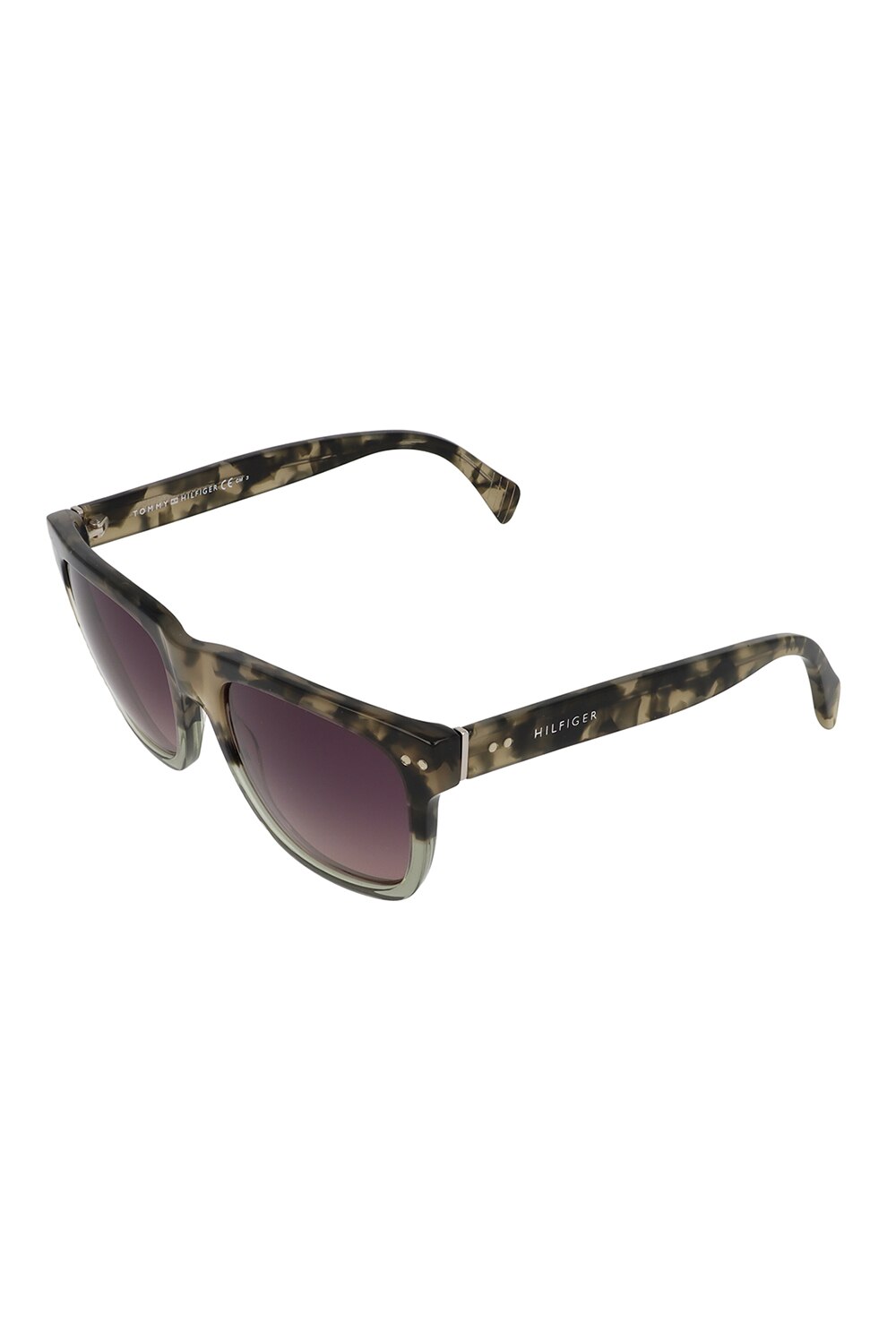 Tommy Hilfiger, Ochelari de soare unisex cu lentile dreptunghiulare, Gri inchis, 53-19-140 Standard