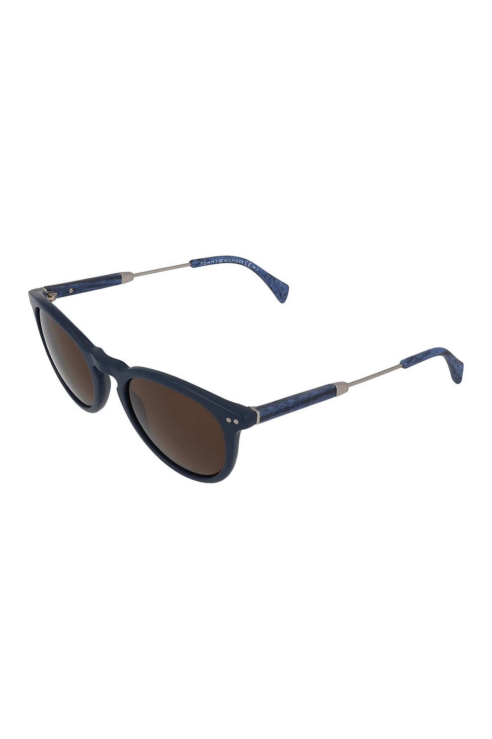 Tommy Hilfiger, Ochelari de soare unisex pantos cu lentile cu model uni, Bleumarin, 51-22-145 Standard