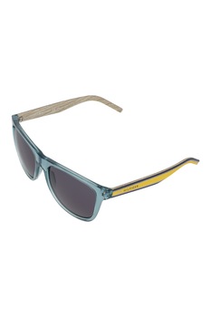 Tommy Hilfiger, Ochelari de soare unisex cu model colorblock, Verde persan, 55-18-140 Standard Tommy Hilfiger, Ochelari de soare unisex cu model colorblock, Verde persan, 55-18-140 Standard