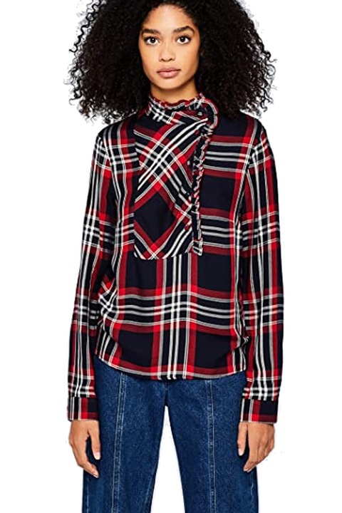 Camasa dama, Find, Viscoza, Maneci lungi, Multicolor, 38/M