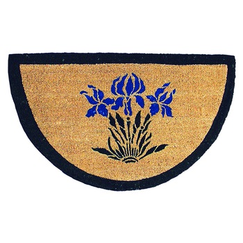 Covoras flori semi-circular, exterior, Sanger, fibre de cocos 75 x 45 cm Covoras flori semi-circular, exterior, Sanger, fibre de cocos 75 x 45 cm