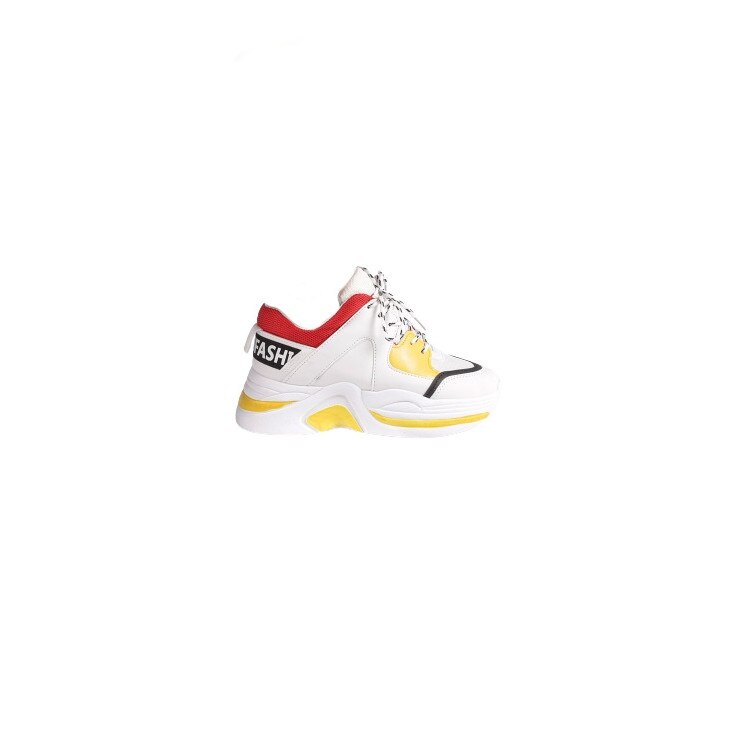 Pantofi sport dama Trania zebra, HS027, Galben