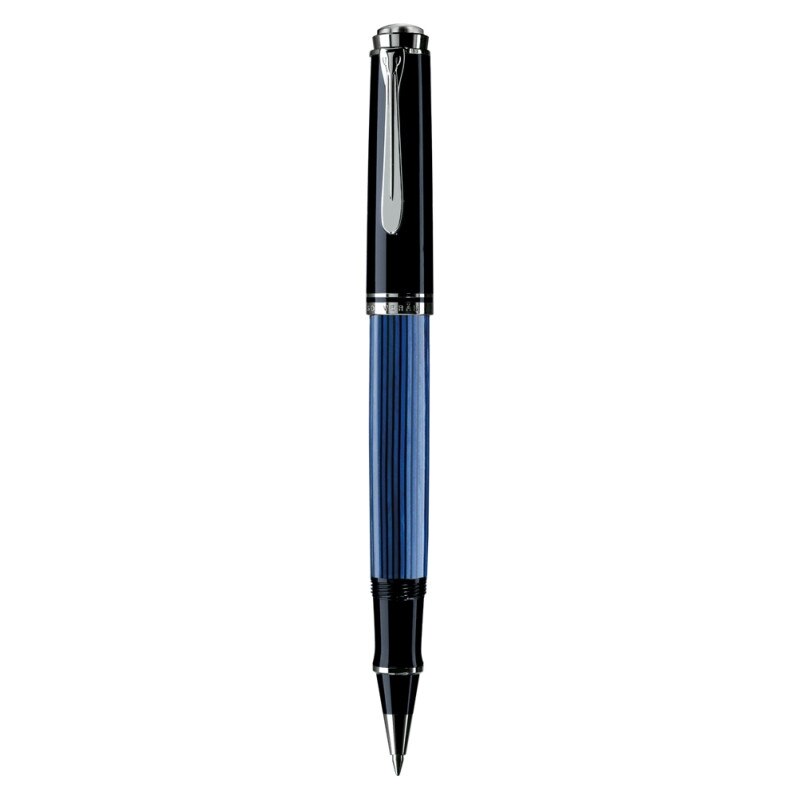 Roller souveran r805,accesorii placate cu paladiu,corp negru-albastru