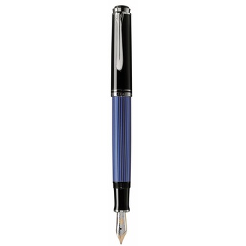 Stilou souveran m405 f, penita aur 14k, placat cu paladiu, corp negru-albastru Stilou souveran m405 f, penita aur 14k, placat cu paladiu, corp negru-albastru