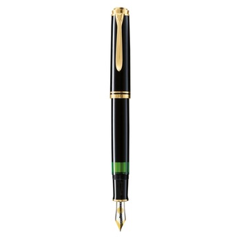 Stilou souveran m600 m,penita aur 14k,accesoriile placate cu aur,corp negru Stilou souveran m600 m,penita aur 14k,accesoriile placate cu aur,corp negru