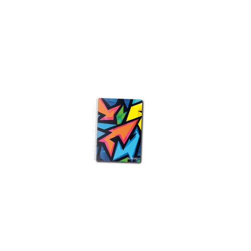 Caiet cu spirala 10x14 cm 200f patratele neon art