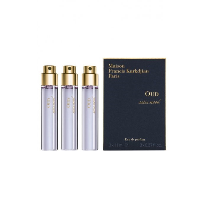 Set Maison Francis Kurkdjian Trio Oud Satin, Apa de parfum, Unisex, 3 x 11 ml