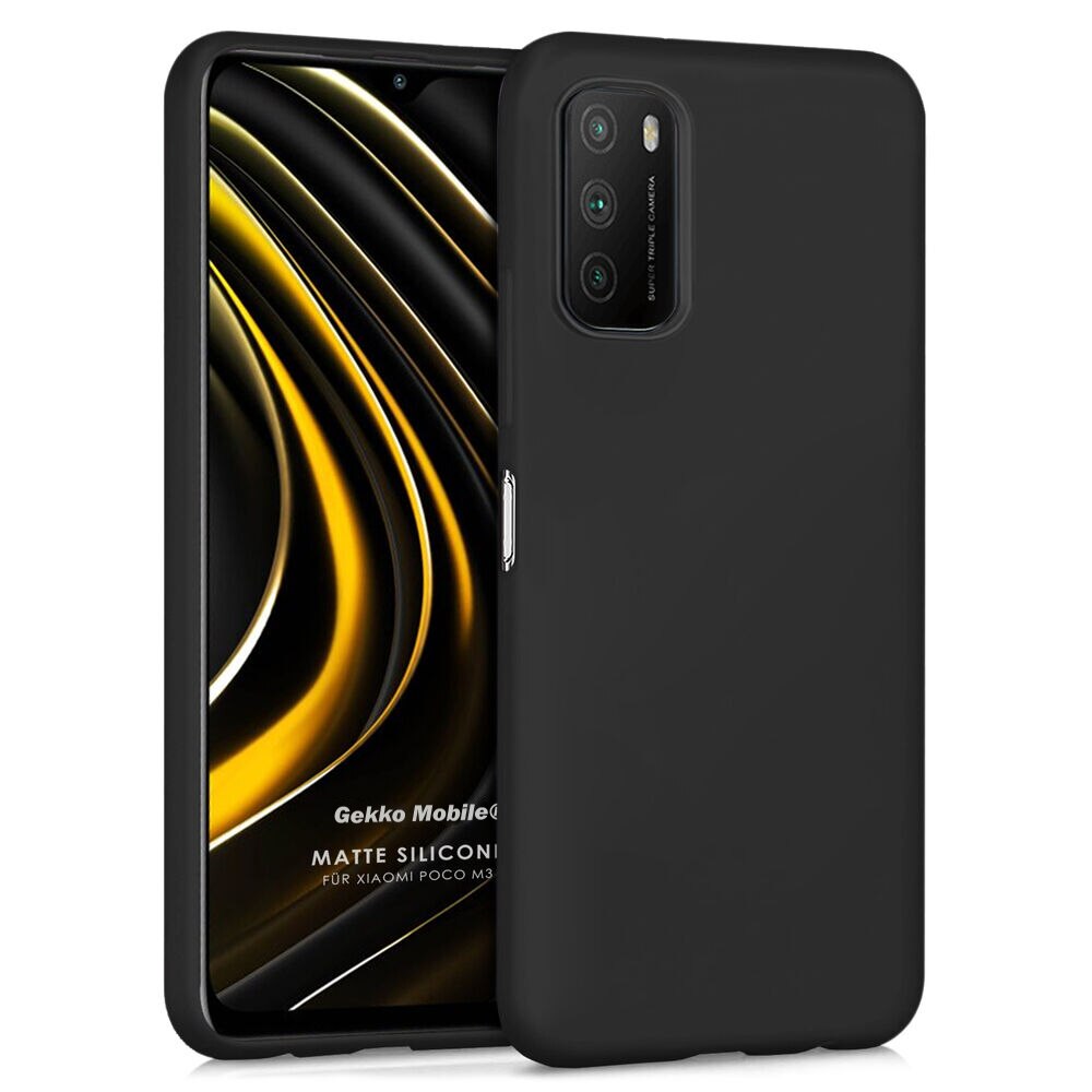 Husa pentru Xiaomi Poco M3 - silicon jelly, TPU clear, ultraslim, NEAGRA - iShield®