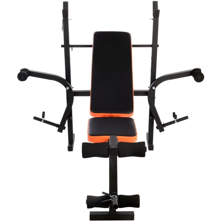 Aparat multifunctional fitness idealSTORE MaxGym, Reglarea unghiului spatarului in 4 trepte, Constructie din otel, Tapiterie moale