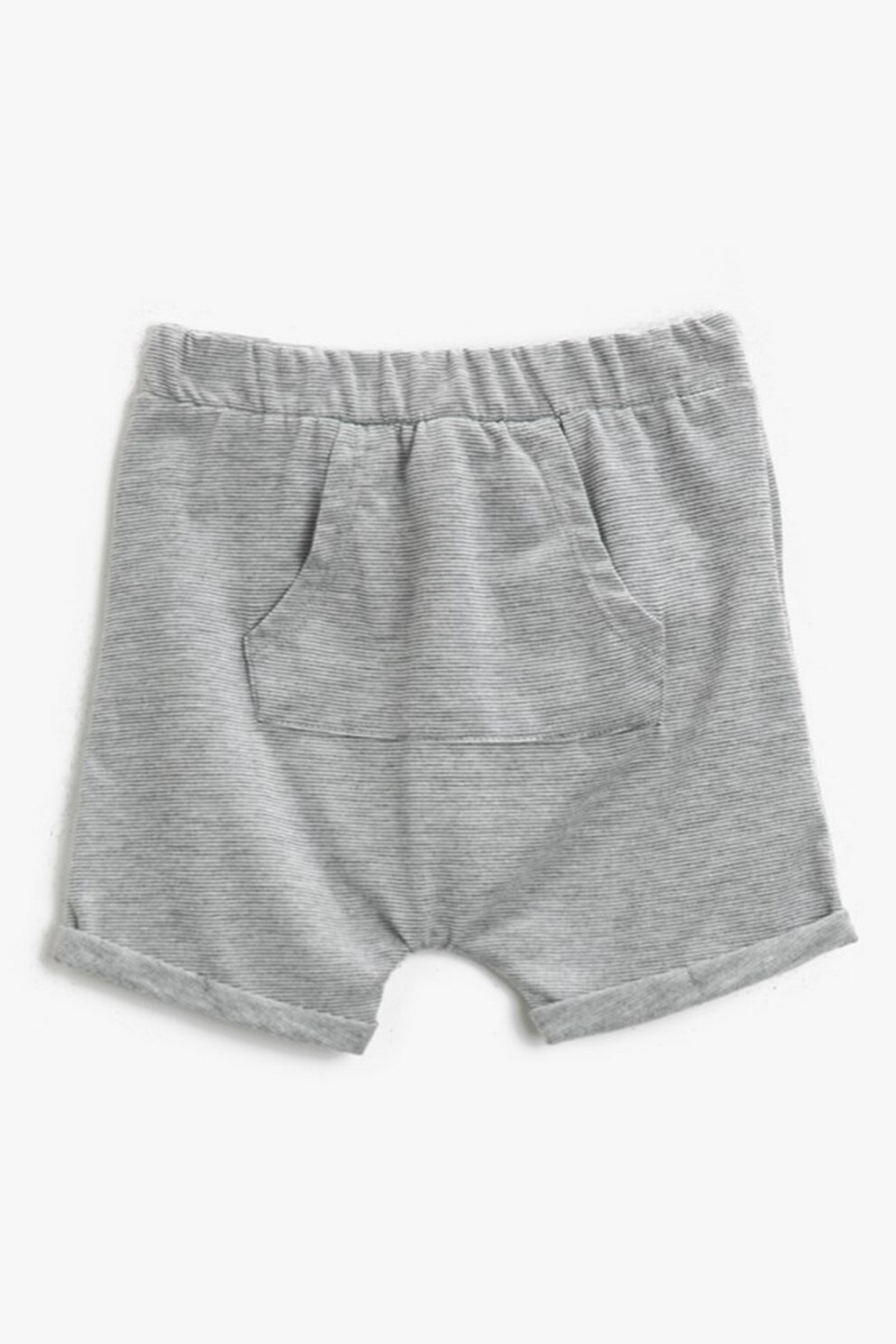 KOTON, Pantaloni scurti cu buzunar kangaroo, Gri melange, 68-74 CM