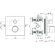 Смесител Ideal Standard, Ceratherm C100, термостатен, за вана/душ, с температурен ограничител 40˚, хромирана метална розетка 163x163 mm, максимален дебит при 3 bar - 23 l/min