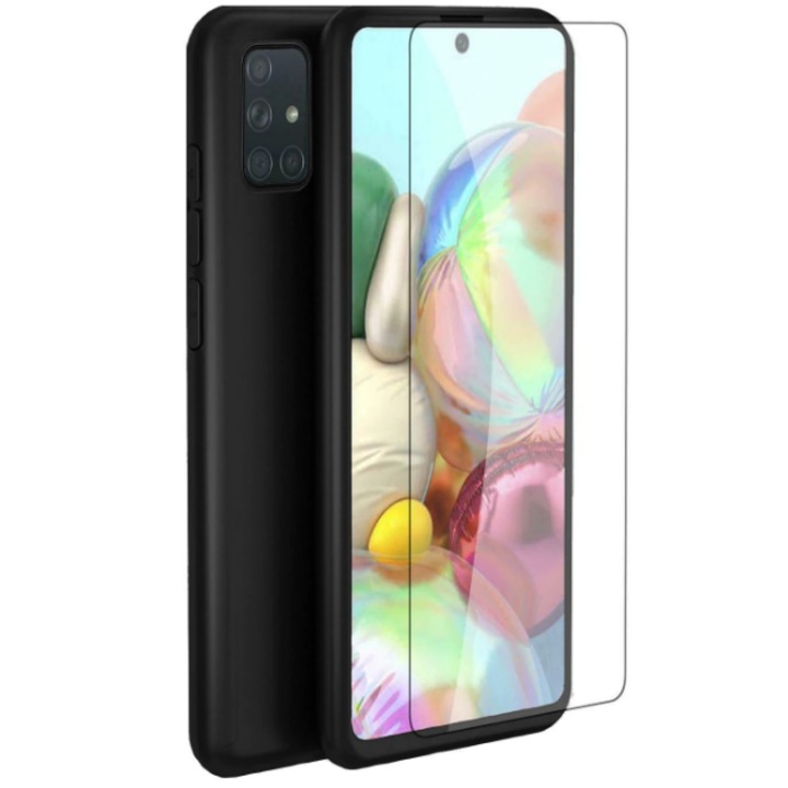 Husa compatibila SAMSUNG Galaxy A51 - 360 Full Cover (Negru)