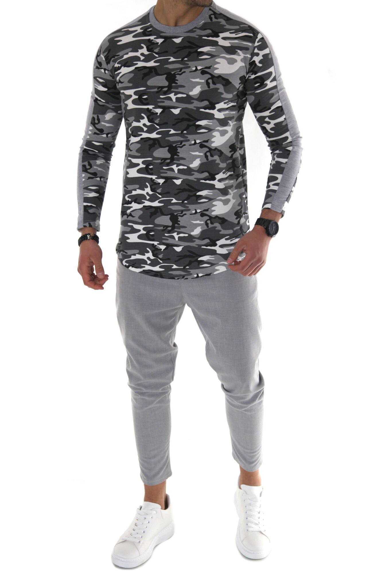 Bluza, camuflaj, pentru barbati, Gri