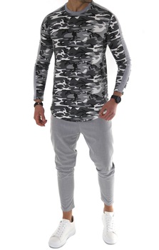 Bluza, camuflaj, pentru barbati, Gri Bluza, camuflaj, pentru barbati, Gri