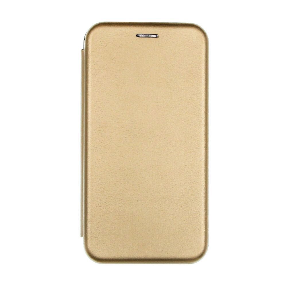 Husa Carte Elegance pentru Samsung Galaxy J6 Plus (2018), Inchidere Magnetica, Auriu