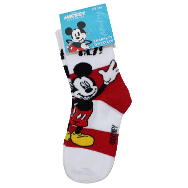 Sosete Mickey, Hey albe cu dungi rosii