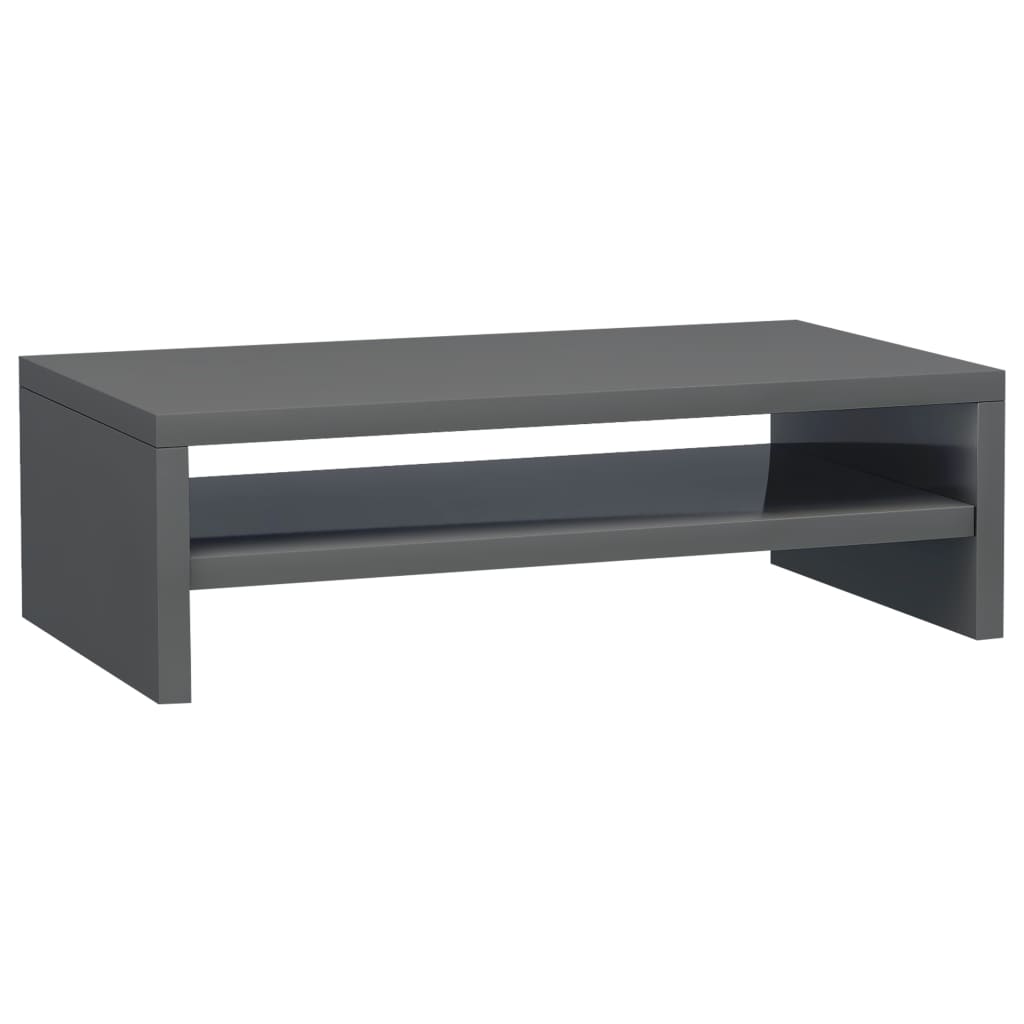 Support Surélevateur Pour Moniteur En Bois Noir - 42x24x13 Cm - Avec Compartiment De Rangement En Dessous - Pour Bureau, Ergonomie