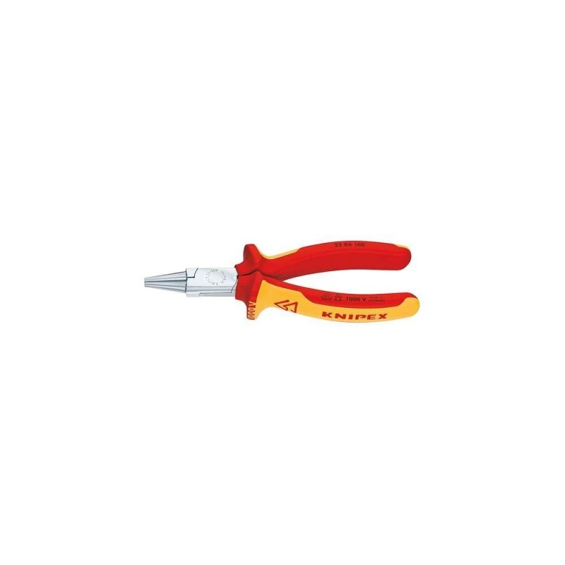 Cleste cromat cu falci rotunde si manere izolate, Knipex, 160 mm