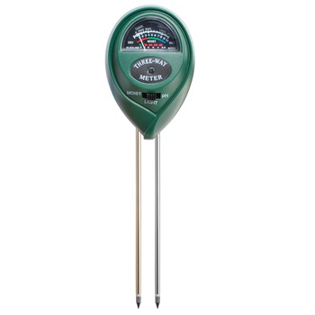 Kit de testare a solului 3-in-1 pentru umiditate, lumina si aciditate PH, Verde Kit de testare a solului 3-in-1 pentru umiditate, lumina si aciditate PH, Verde