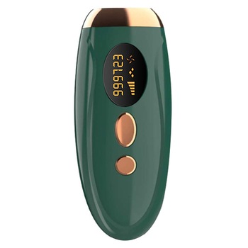 Epilator IPL, sundiguer®, 999.999 impulsuri, 5 niveluri de intensitate, cu Afisaj, ochelari protectie si aparat de ras, Verde Epilator IPL, sundiguer®, 999.999 impulsuri, 5 niveluri de intensitate, cu Afisaj, ochelari protectie si aparat de ras, Verde