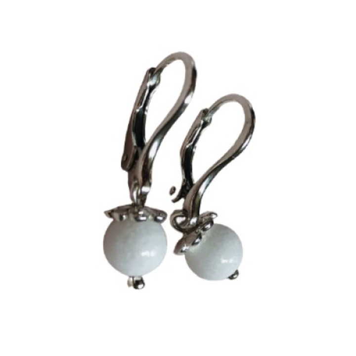 Cercei floricele jad fetite Serenity Quartz