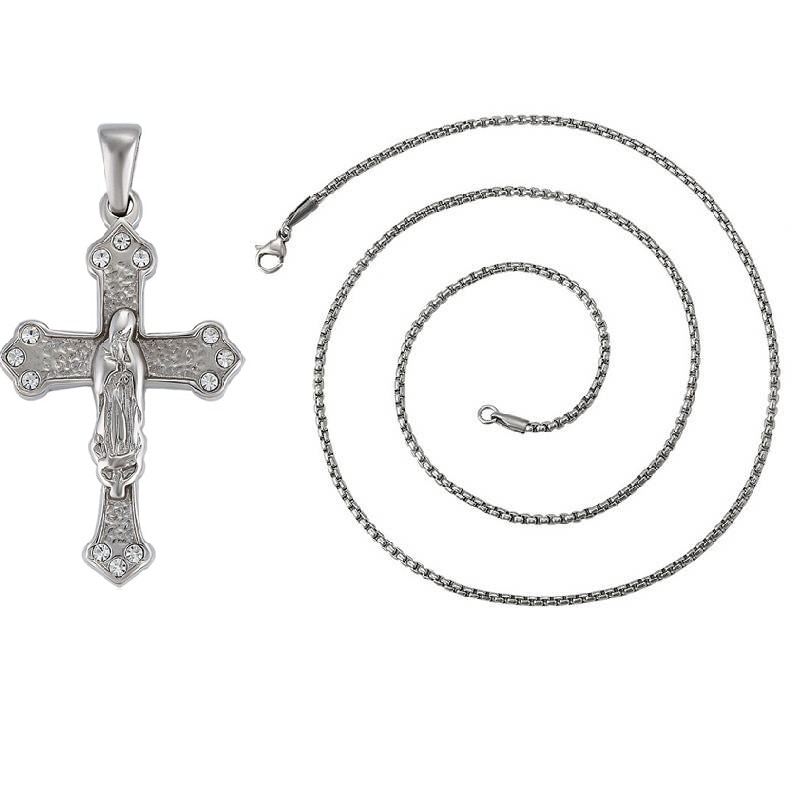 Lant otel inoxidabil cu pandantiv cruce